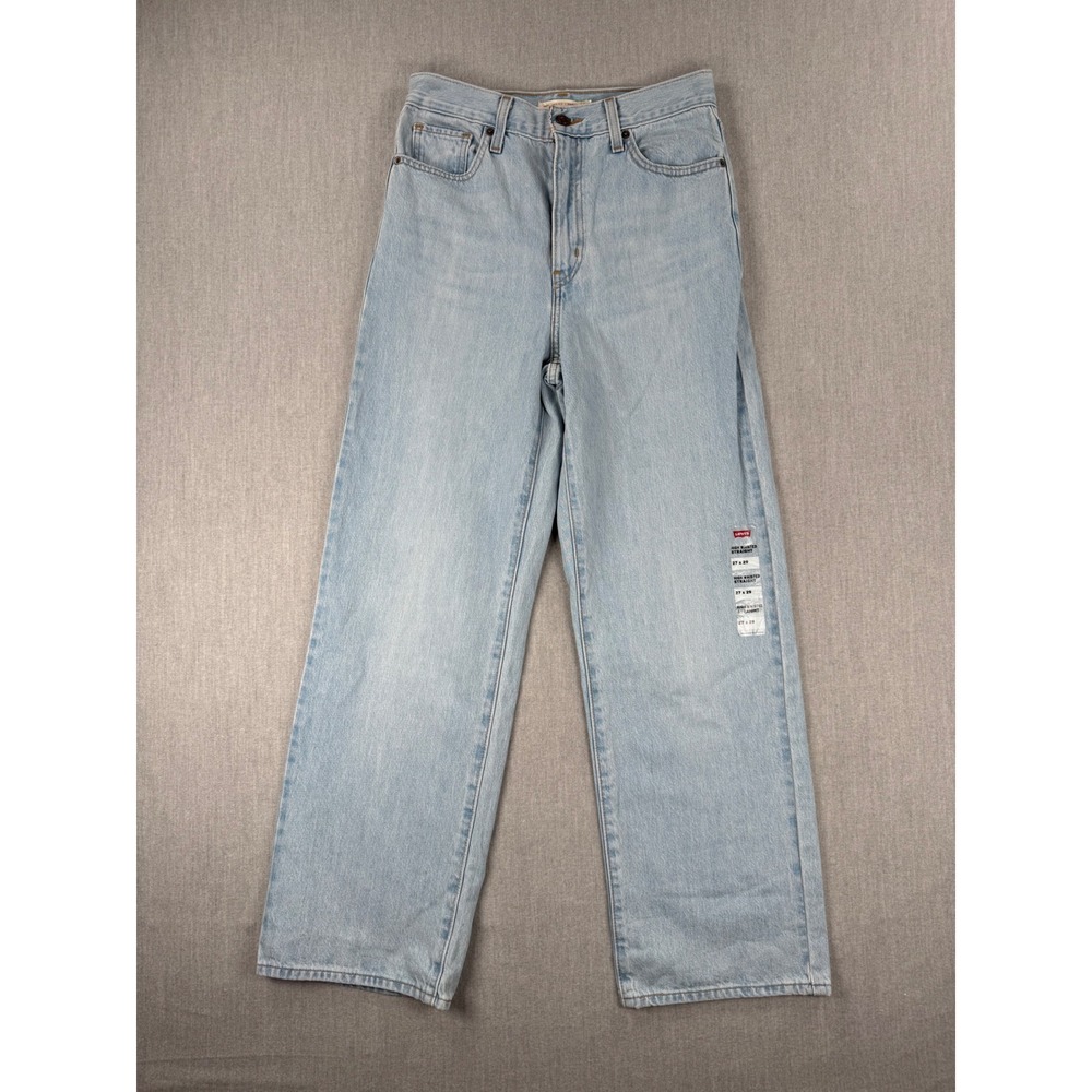 Levis High Waisted Straight Jeans Light Wash‎ Denim 27x29 NEW